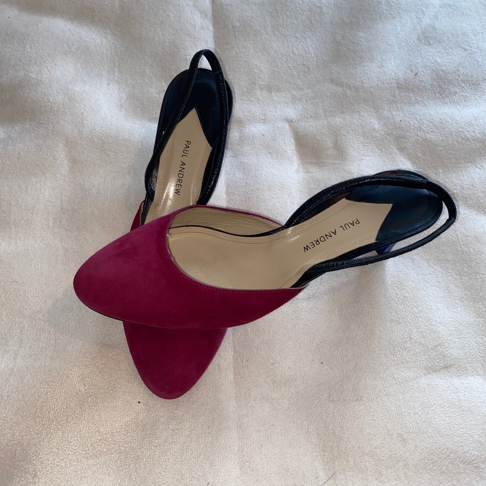 Paul Andrew Celestine suede sling back pump